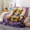 1Pc Cartoon Print Flannel Blanket, High Quality Comfortable for All Seasons, Home Decor, Warmth and Comfort, Perfect for Christmas Birthday Gift