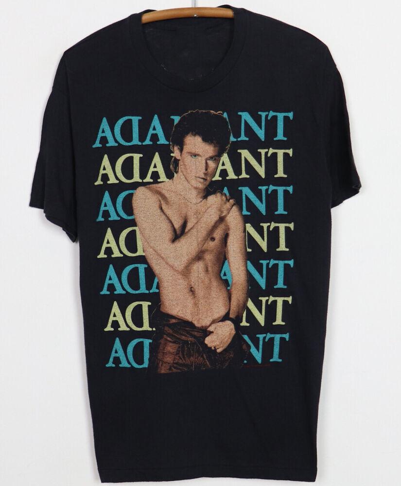 Вдохновленная Adam Ant Strip Tour 1984 Короткий рукав Черная Все размеры Унисекс Футболка AG017 Унисекс Футболка XL
