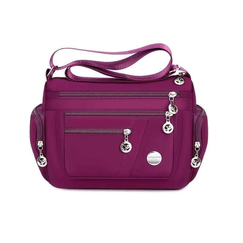 Nylon Messenger Bag Neutral Nylon Oxford Cloth Women's Shoulder Messenger Bag Middle-Aged and Elderly Leisure Bag