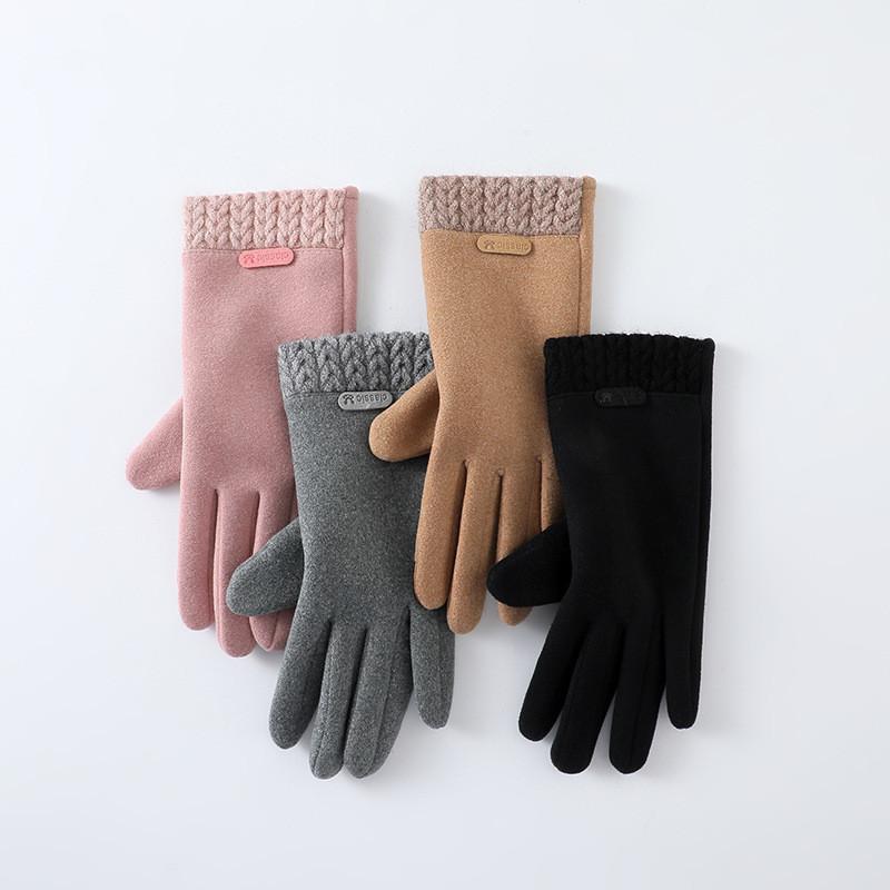 Womens Fall Winter Touchscreen Thermal Gloves With Windproof Design For Outdoor Cycling And Driving