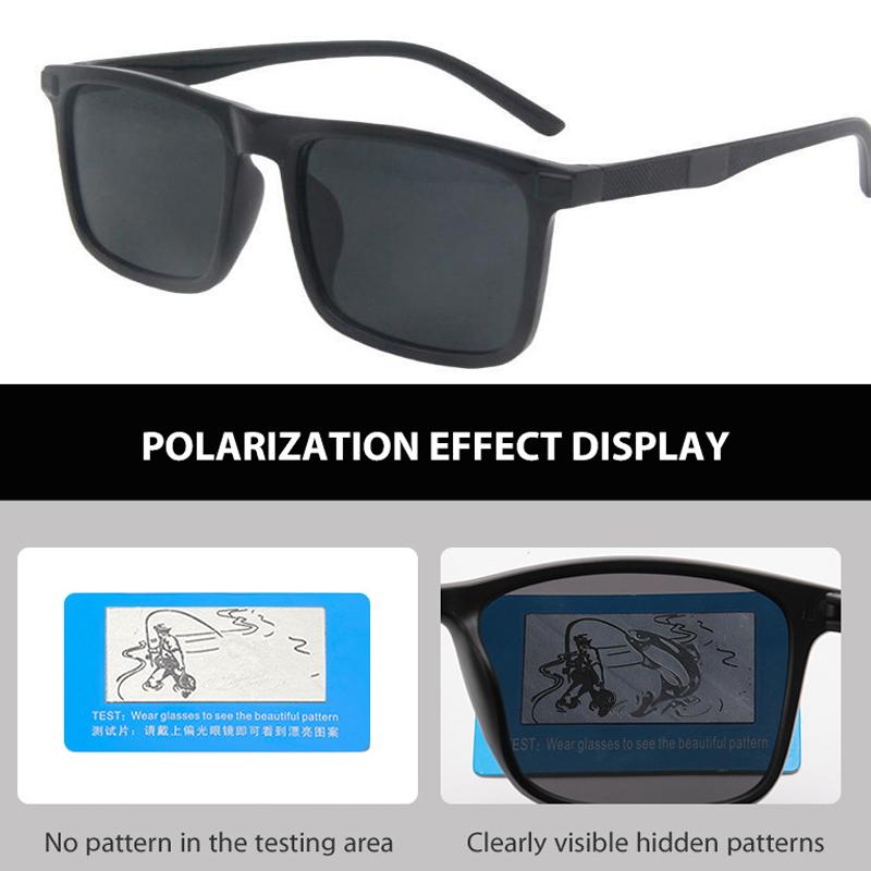 Black Leopard Square Frame Anti Blue Ray Polarized Sunglasses for Men and Women Outdoor Fishing Driving
