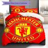 Set cu cuvertură și fețe de pernă Man Utd Decor Acasă Cadou de Ziua de Naștere (1 * husă de pilotă + 2 * fețe de pernă, fără miez)