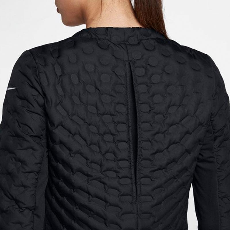 Nike Aeroloft Solid Color Running Long Sleeve Cotton Jacket Women Jacket Black 929133-010