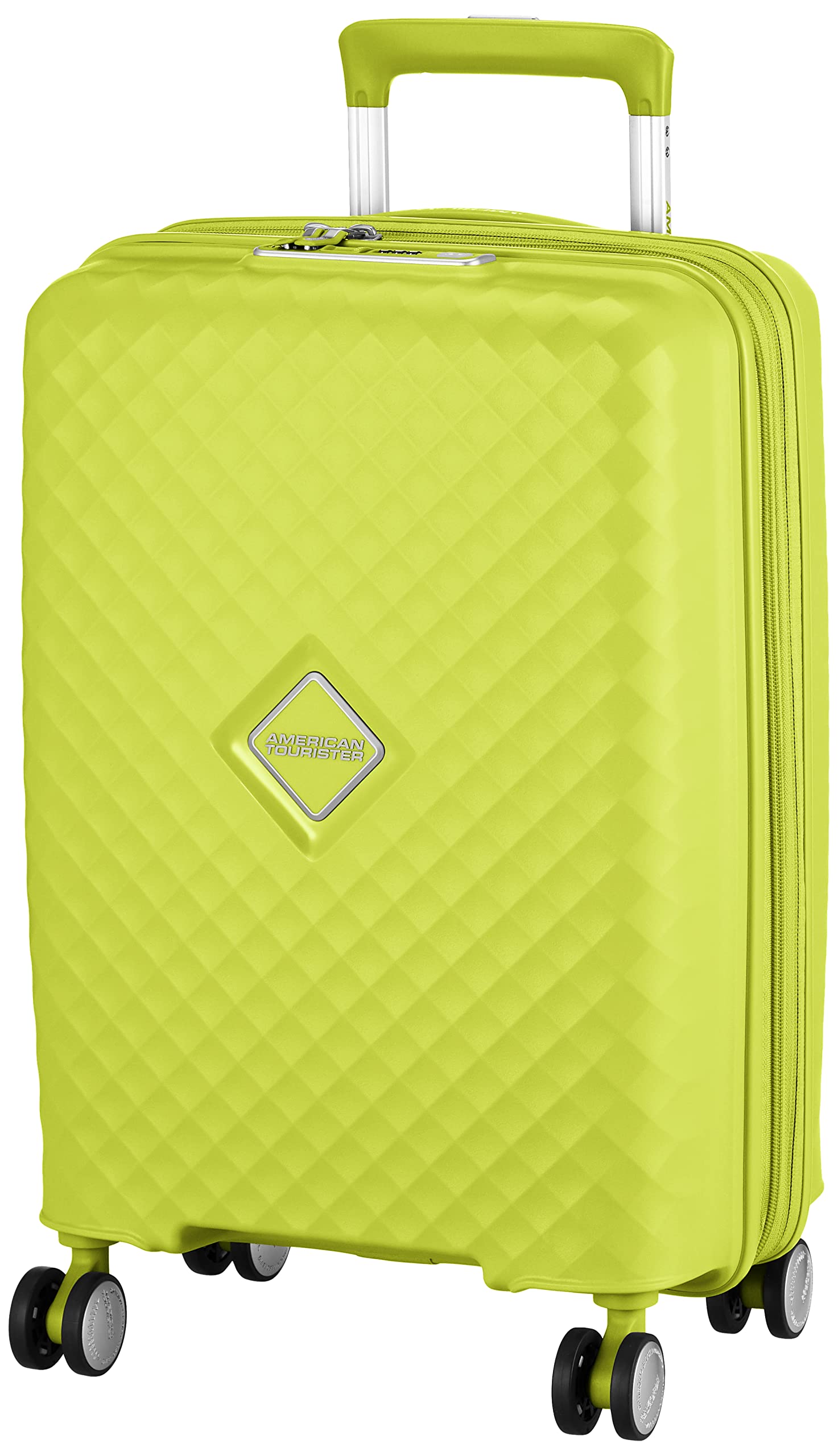 

American Tourister SQUASEM Spinner 55 Carry-on Size Expandable Suitcase, 55 cm, Neon Yellow