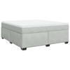 Vidaxl Letto Continentale Con Materasso, Grigio Chiaro, 180X200Cm, Velluto