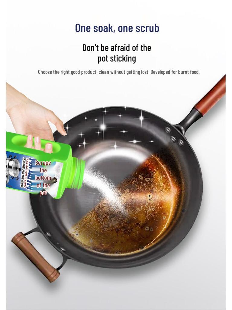 Pot Bottom & Stain Remover: Multi-function Kitchen Cleaner for Burnt-On Food