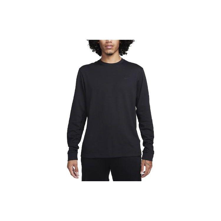 Nike Primary Logo Crew Neck Long Sleeve Sports T-Shirt Men Tops Black FB8585-010