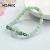 Natural Myanmar Jadeite Bracelet Peace Buckle Jade Beads String Exquisite Fashion Jewelry Lucky Charms for Men and Women Gifts