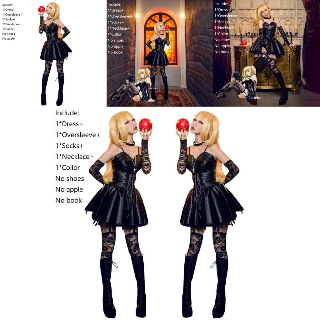 Atemberaubendes Death Note Misa Amane Imitationskleid für Frauen Cosplay Halloween-Outfit
