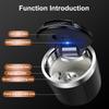 AEKUQ1 Car LED Emblem Ashtray Portable Garbage Box Storage Holder For Porsche 911 Cayenne Macan Carrera-GT 928 944 968 Panamera Boxster