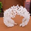 Opaski z koralików kryształowych Opaski ślubne Akcesoria do włosów Luksusowe Srebrne Ciężkie Opaski Akcesoria do sukni ślubnej