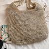 Summer Large Capacity Straw Bag Woven Handmade Shoulder Bag Holiday Seaside Beach Bags Casual Commuter Handbag New Tote