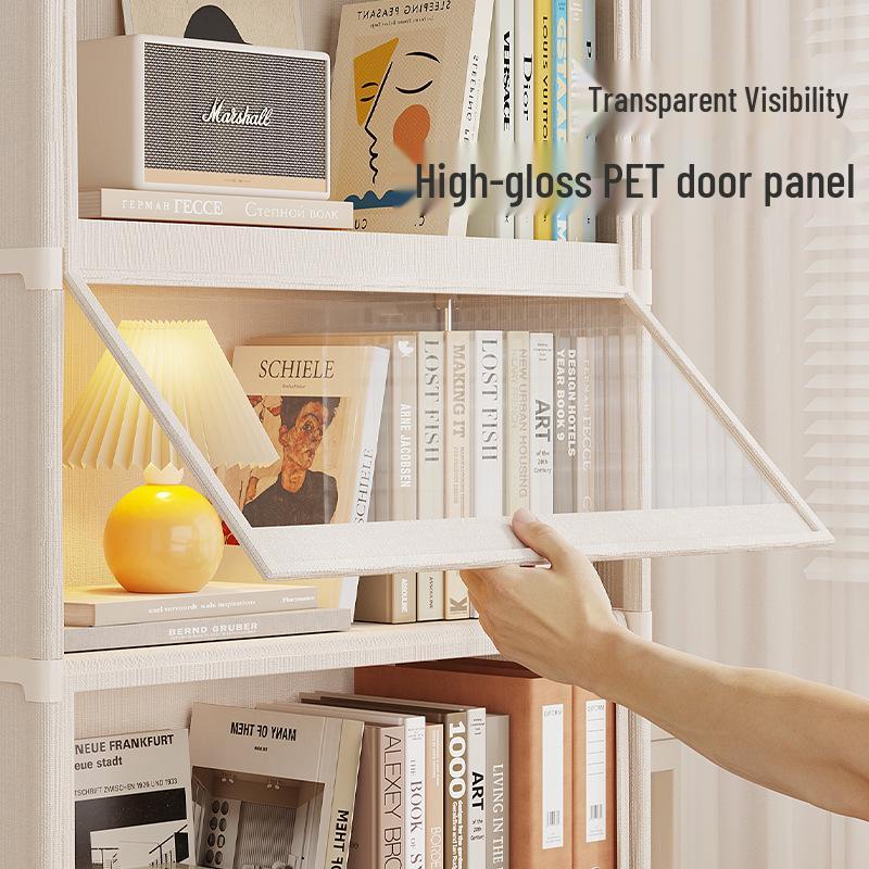 Children's Large Capacity Transparent Floor-standing Bookshelf & Storage Cabinet