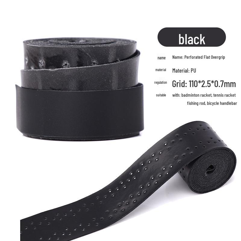 Perforated PU Overgrip: Non-slip Sweatband for Badminton & Tennis Rackets
