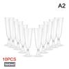 1/10Pcs Plastic Disposable Clear Champagne Cocktail Glasses Wine Cups Birthday Party Wedding Anniversary Festival Drinkware