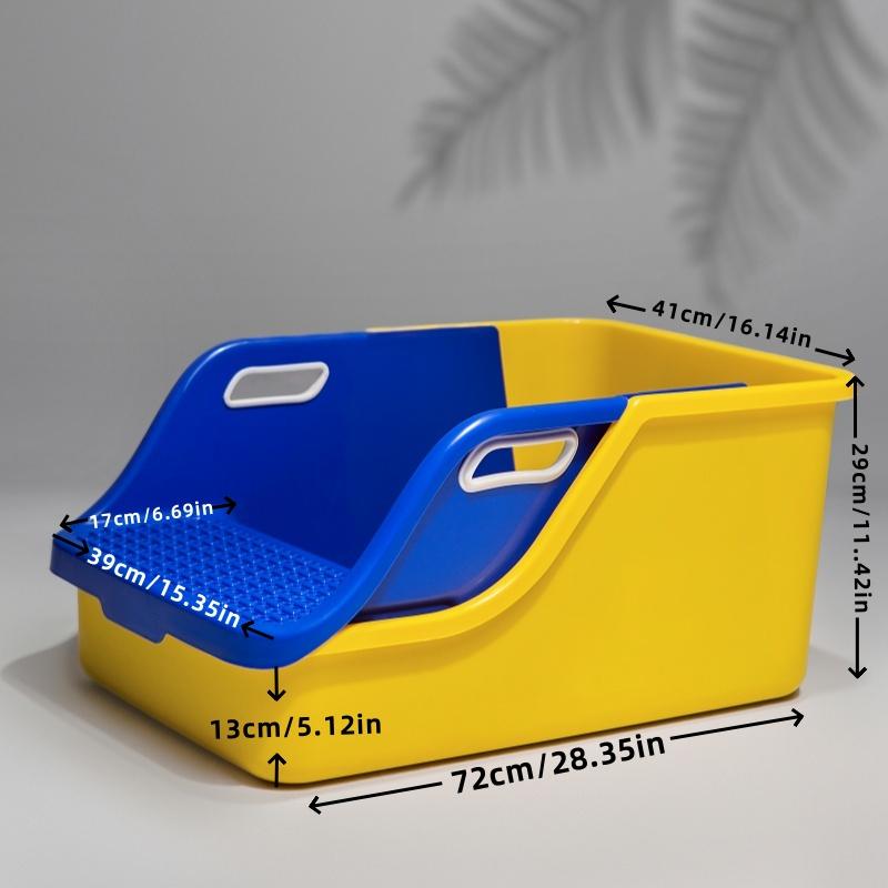 Litter Box Open And Easy To Clean Semi-Closed Extra Large Sloth Litter Box Spatter-Proof Pet Cat Potty