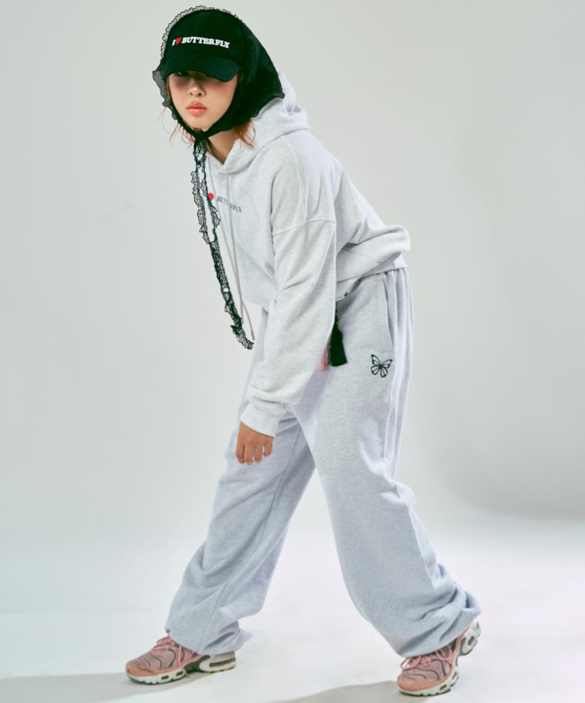 Nigaennikol Butterfly Wide Quality Pants_Gray