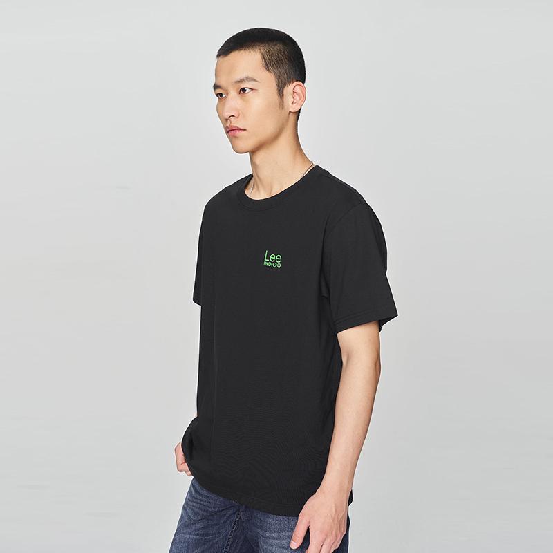 Lee T-Shirts Men's Black Crew Neck Thin LMT010033200231K11000