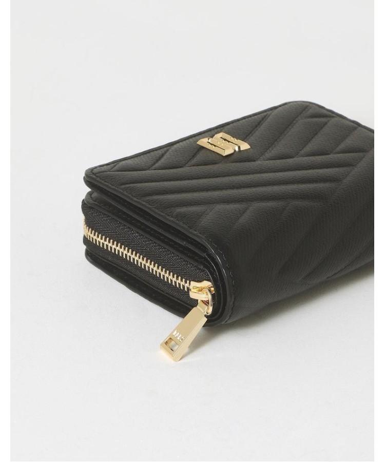 Daks Womens Accessories Black Carlyle Embossed Leather Gold Dd Zippered 2-Fold Wallet_Dcwa6E216Bk