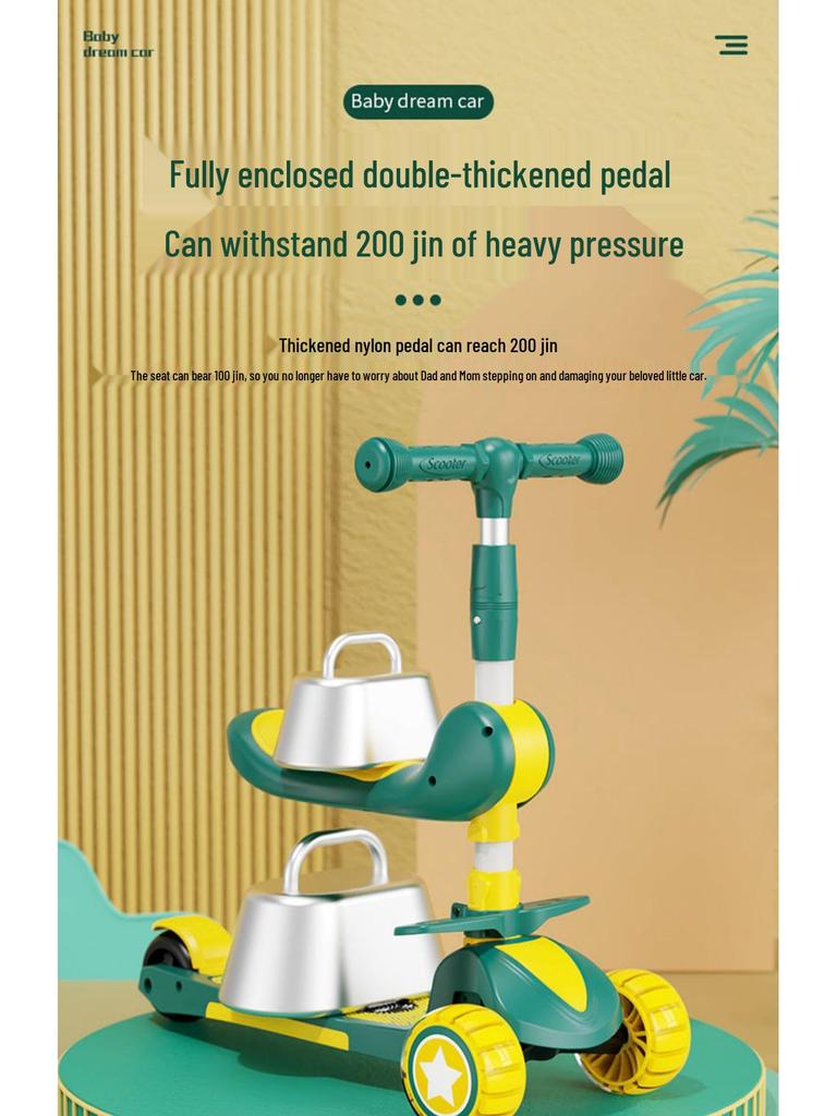 3-in-1 Toddler Scooter & Ride-On: For Ages 2-6, Boys & Girls