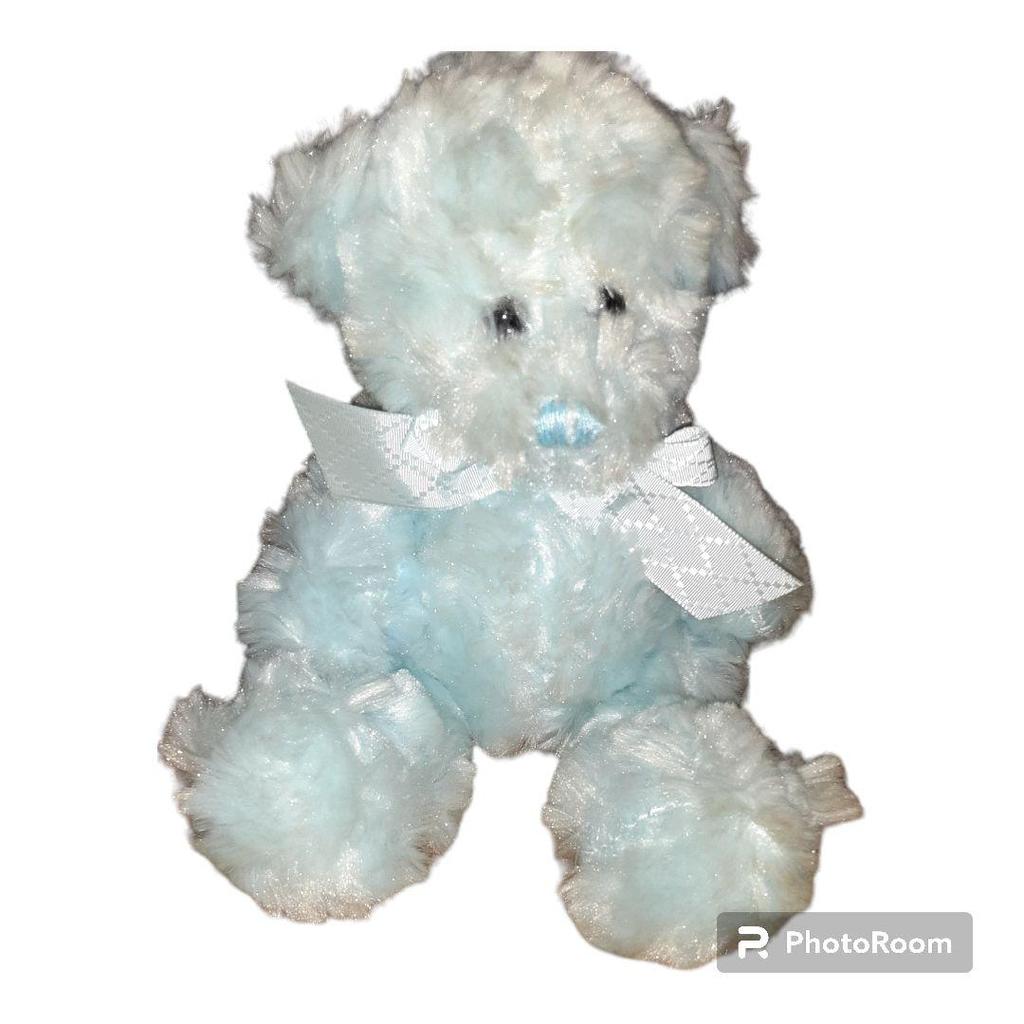 [USED] Miniature Teddy Bear Plush Toy, Light Blue