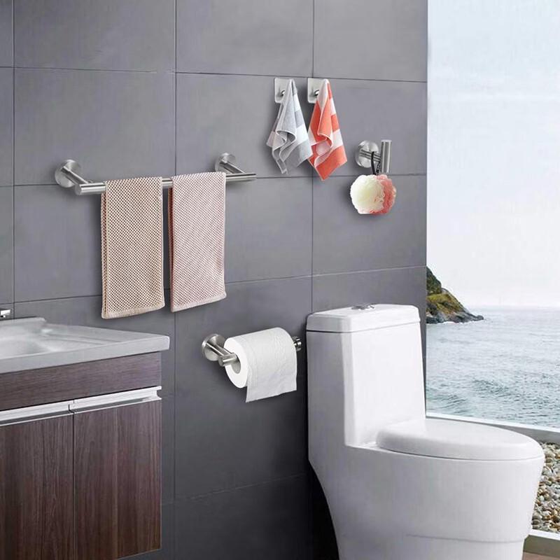 MDNG Brushed Gold Stainless Steel Bathroom Hardware 5-Piece Set