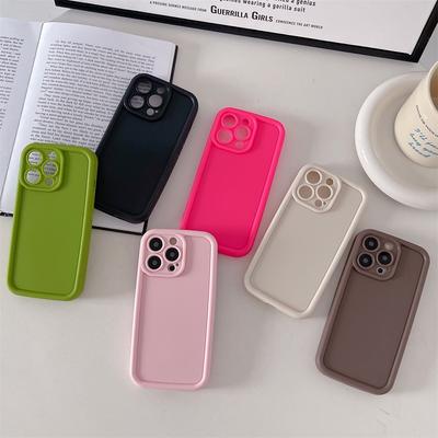 Coque de téléphone en silicone liquide couleur bonbon douce et tendance Pour For Iphone 15 14 13 12 11 Pro Max XS X XR 7 8 Plus SE 3 Couverture Bumper Couleur Vive