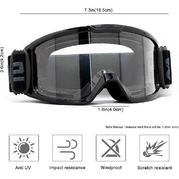 Dirt Bike ATV Goggles Motorcycle Gogglesfor Men Women Youth,UV400 Protection MX OTG Offroad Riding Racing Goggles