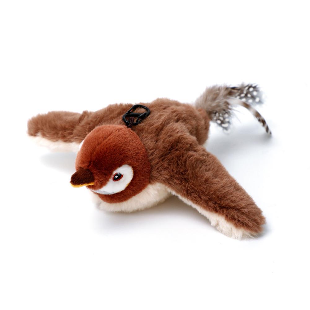 Pet Cat Electric Plush Toys Usb Rechargeable Touch Activated Flapping Wings Catnip Toys Interactive Cat Toy For Kitten Exercise