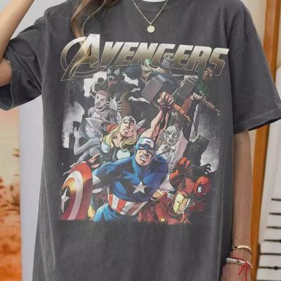2026 Avengers Stil Herren und Damen Sommer Reines Baumwoll T-Shirt Fan Stil Bequem, Atmungsaktiv, Hochwertig Ins Y2k