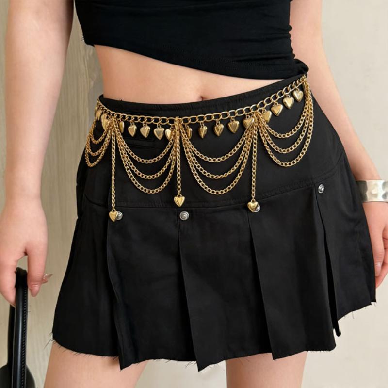 Fashion Tassel Waist Chain For Women Glitter Pearl Pendant Belt Strap Dress Crop Top Bikini Sexy Waist Decorative Chain