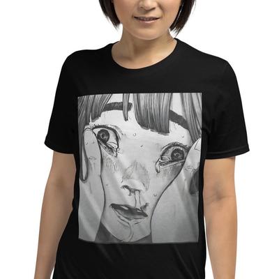 T-shirt Unisex a Maniche Corte Horror Ragazza Anime Inquietante