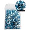 Blue Glass Nail Art Rhinestone Box Set - 12/6 Grids, Various Sizes, Flat-back Nail Decorations