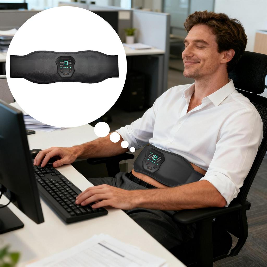 Stomach Massager for Weight Loss Smart Muscle Stimulator 19 Intensity Settings Remote Belly Massager for Home Gym Squat