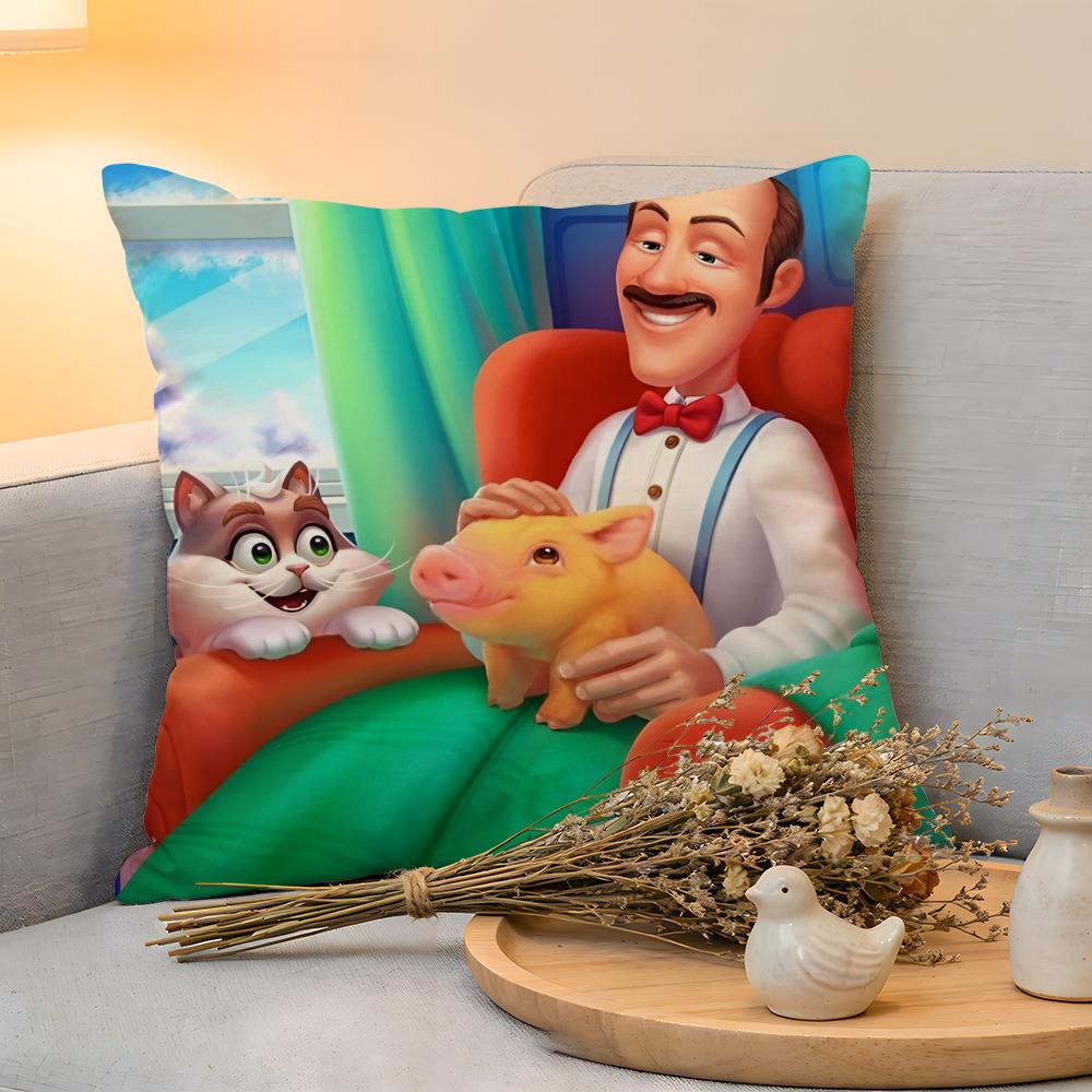 

Cushion Cover Linen SkinFriendly Soft Decorative Case For Sofa Home Decor Fun Game GGardenscapes Pillow cover 30x30cm