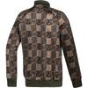 Adidas Originals Trefoil Logo Print Sports Zip-Up Long Sleeve Jacket Men Jackets Brown S18589
