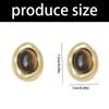 Trendy Tigers Eye Stone Metal Earrings For Women Lightweight Hypoallergenically Jewelry Ear Accessories Gift