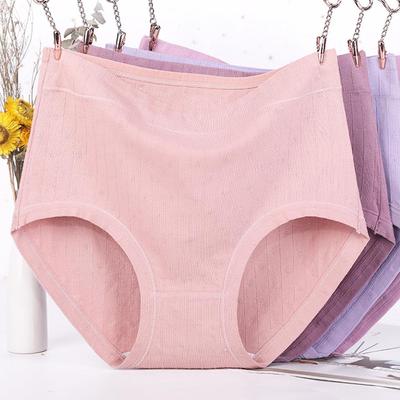 3pcs High Waist Briefs Women's Underwear Panties Cotton Plus Size Lingeries Breathable Underpants