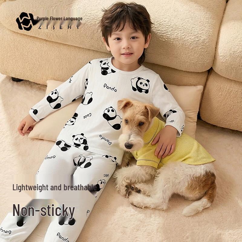 

ZISEHY Boys Skin-Friendly Thin Pajama Set 150