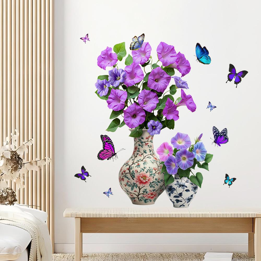 3D Simulation Vase Bedroom Room Wall Stickers Decal Home Living Room Decoration