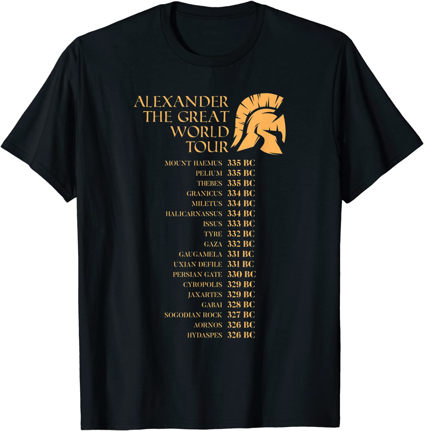 

Alexander The Great World Tour. Ancient Greek History Fan Gift T-Shirt Premium Cotton Short Sleeve O-Neck Mens T Shirt New S-3XL 4XL