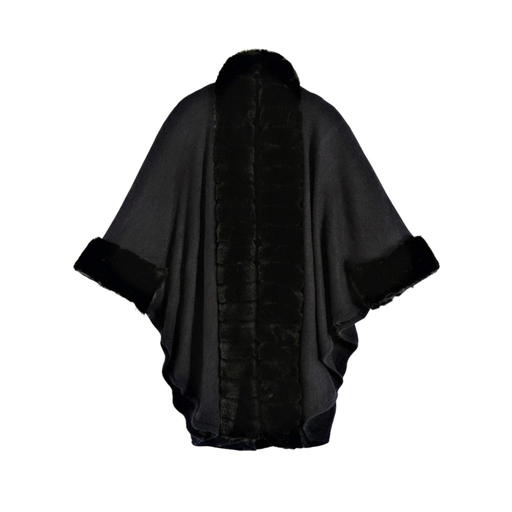 Ladies' Fashion Classic Plus Size Knitted Jacket Shawl Cape