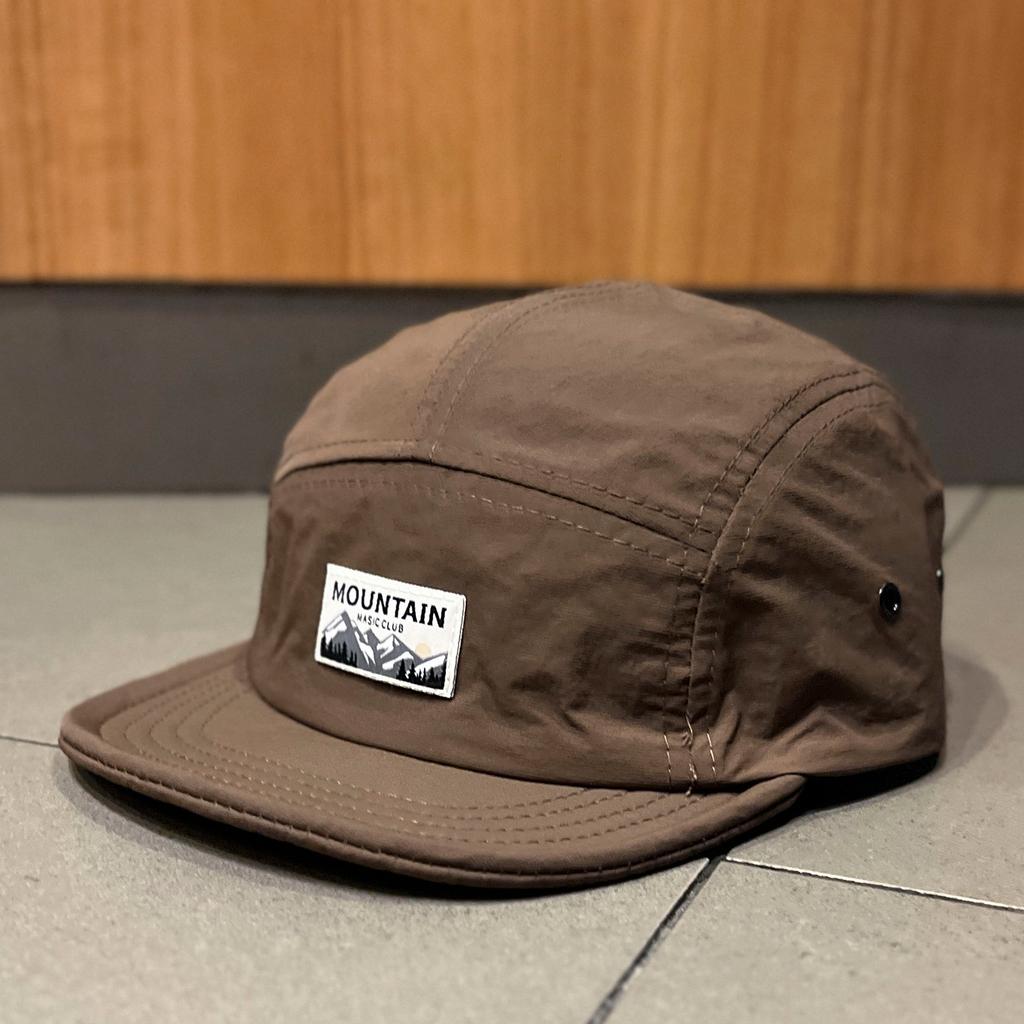 Mountain-style square-brimmed short-brimmed hat, unisex, quick-drying, breathable, soft-brimmed baseball cap with five panels