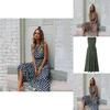 Stylish Womens Sleeveless Polka Dot Maxi Dress Perfect For Summer Beach Holidays