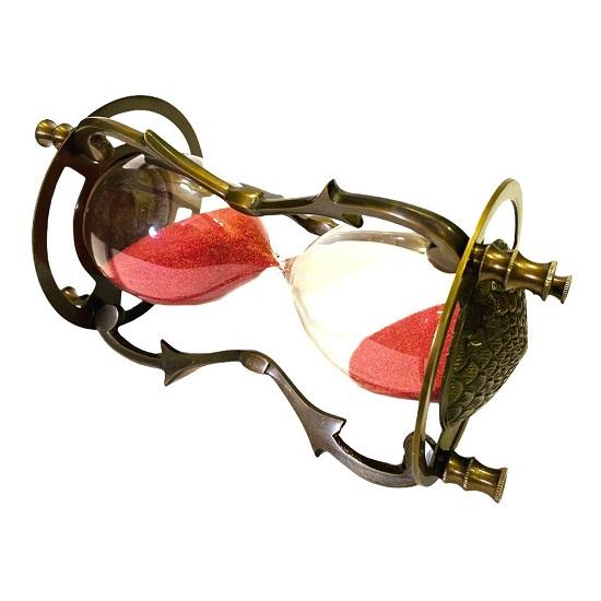 Dekorativ mässingssandtimer Nautical Maritime Timglas Födelsedagspresent, unik present, examenspresent, present till make