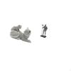 Cat Knight Sculpture Tabletop Ornament Art Crafts Decorative Figurine Animal Statue for Bedroom