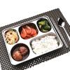 for Food Control with Compartments Stainless Steel Dividers Platter Dinner Plates Serving Tray