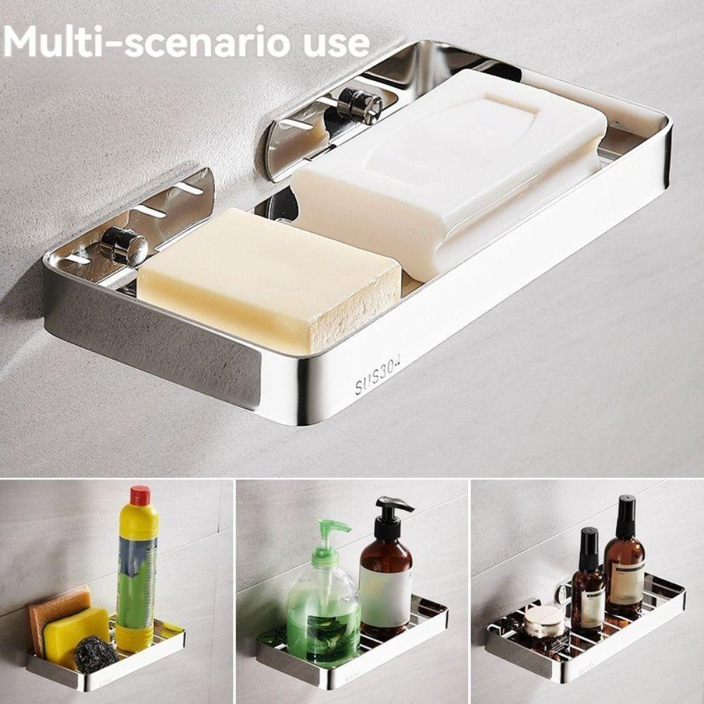 Self-draining Soap Holder Wall Mounted Soap Dish High Quality Bathroom Soap Rack Home