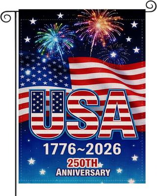 250 Years Anniversary USA Garden Flag, 250th Anniversary America Flag 1776-2026 Commemorative 4th of July Patriotic Yard Sig