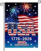 250 Years Anniversary USA Garden Flag, 250th Anniversary America Flag 1776-2026 Commemorative 4th of July Patriotic Yard Sig